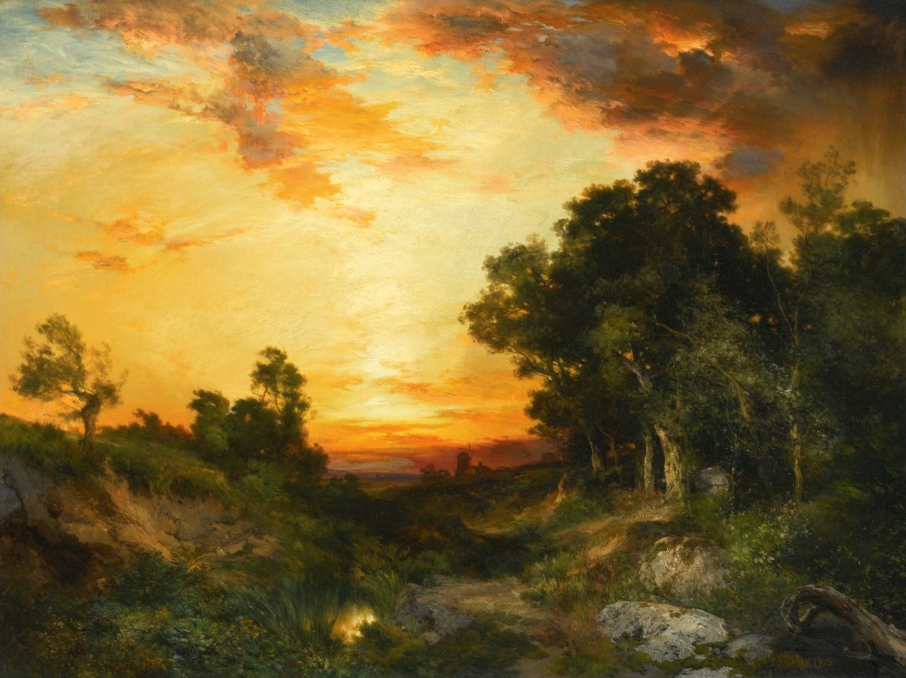 Coucher de soleil, Amagansett - Thomas Moran