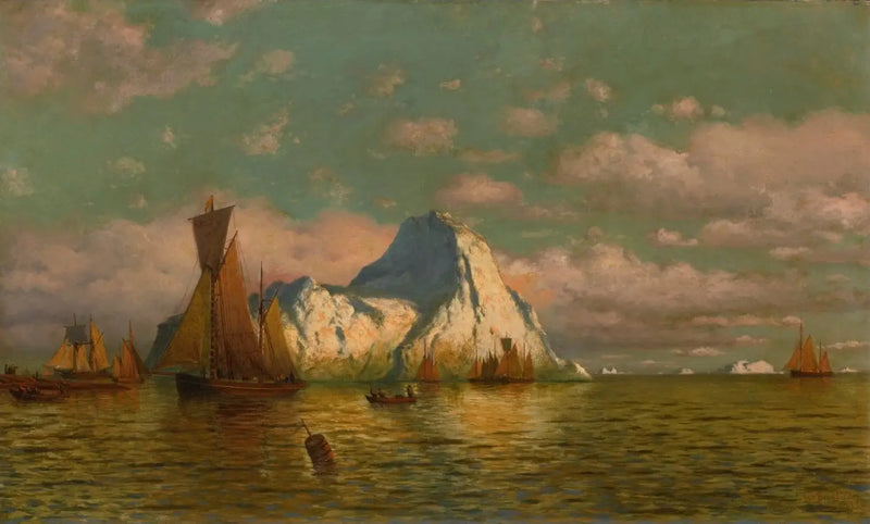 Güneş Batımı Denizde ve Karada - William Bradford