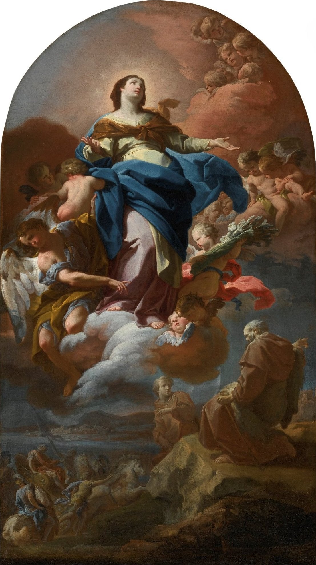 L'Immaculée Conception avec le prophète Élie - Corrado Giaquinto