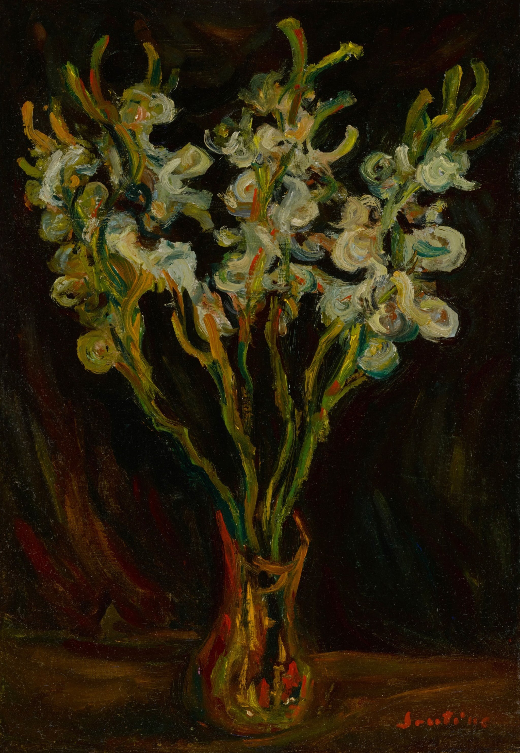 Glaïeuls blancs dans un vase - Chaim Soutine