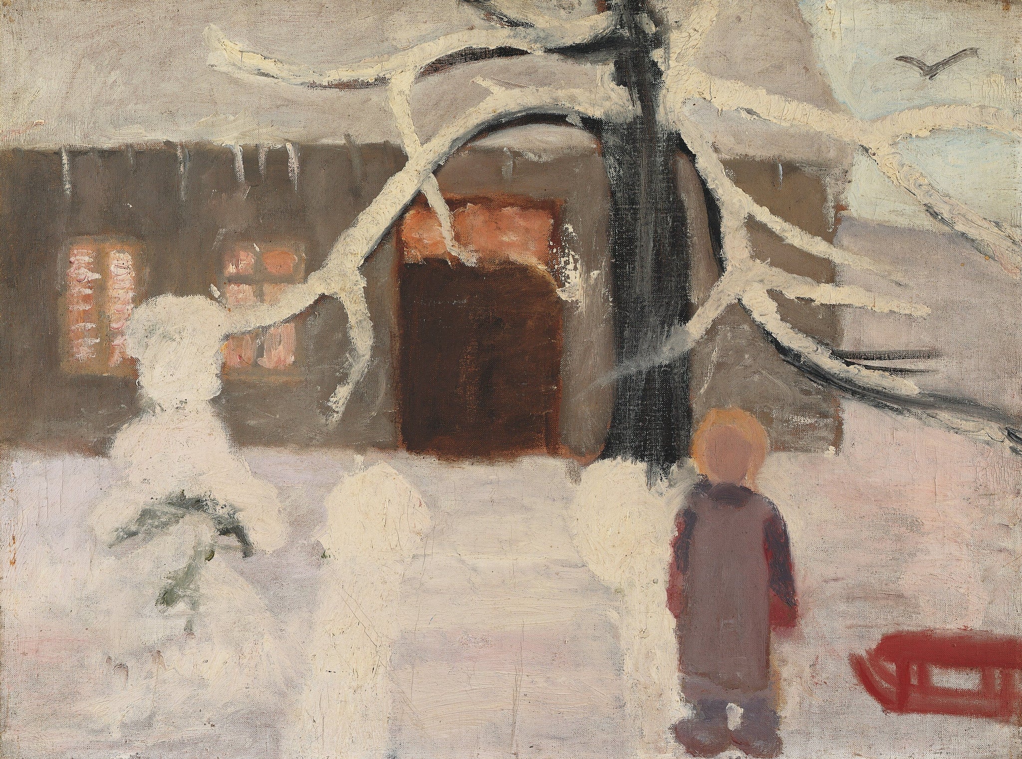 Boy in the snow - Paula Modersohn-Becker