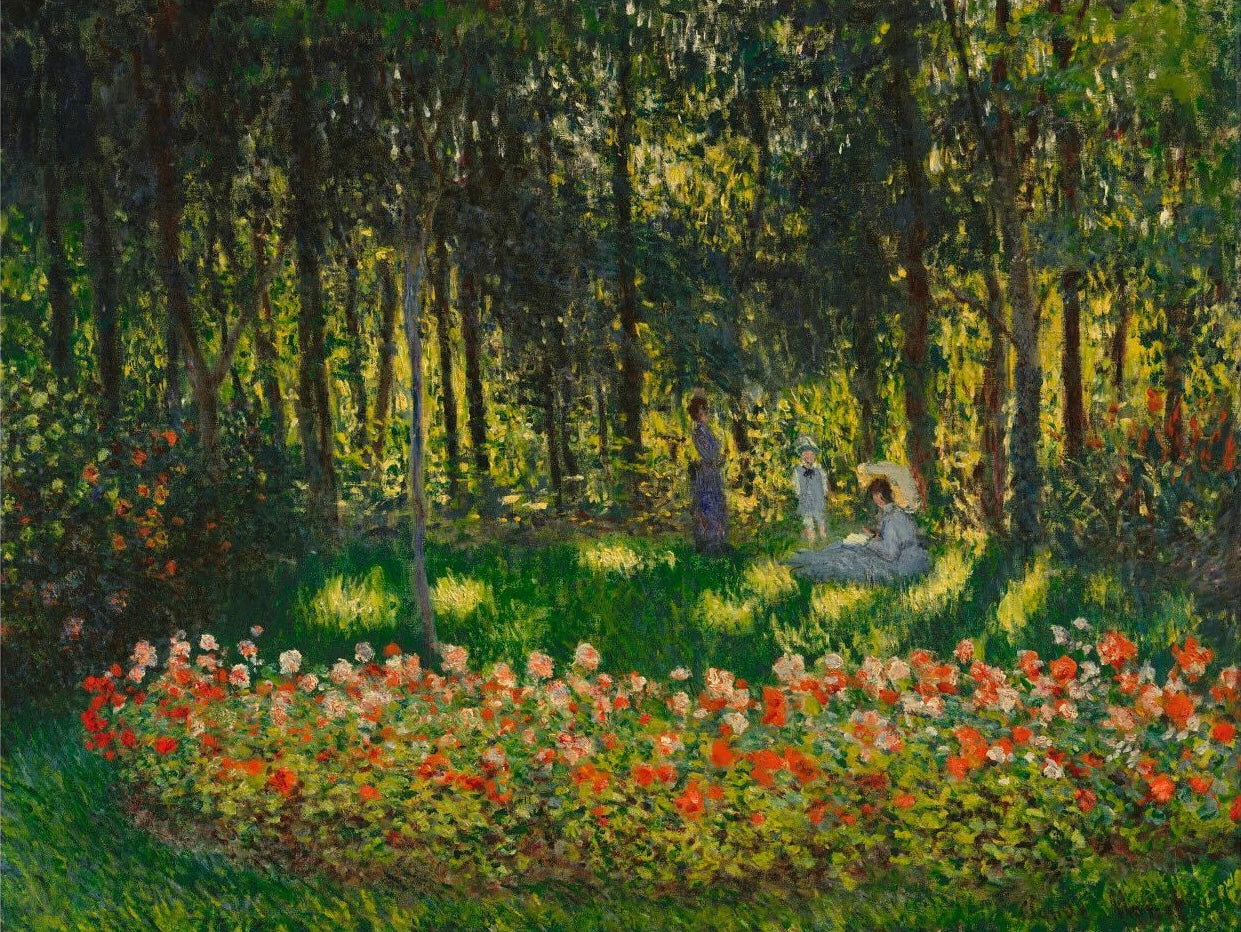 👨‍👩‍👧‍👦 Sanatçının Bahçedeki Ailesi – Claude Monet (yaklaşık 1875)