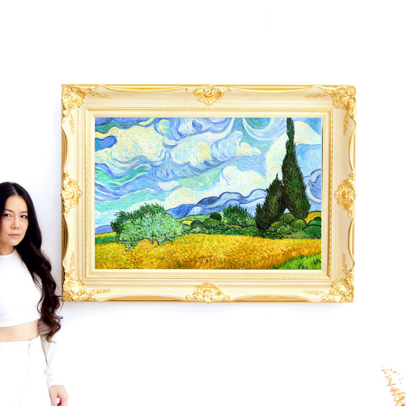 Sedir ağaçlı buğday tarlası - Vincent van Gogh