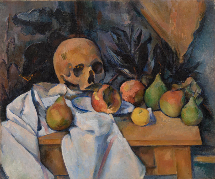 Kafatası ile Natürmort - Paul Cézanne