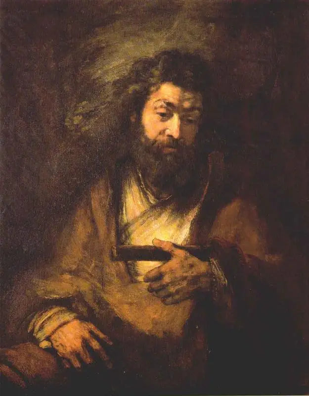 Reproduction du tableau « Apôtre Simon - Rembrandt » par Alpha Reproduction en peinture à l’huile
