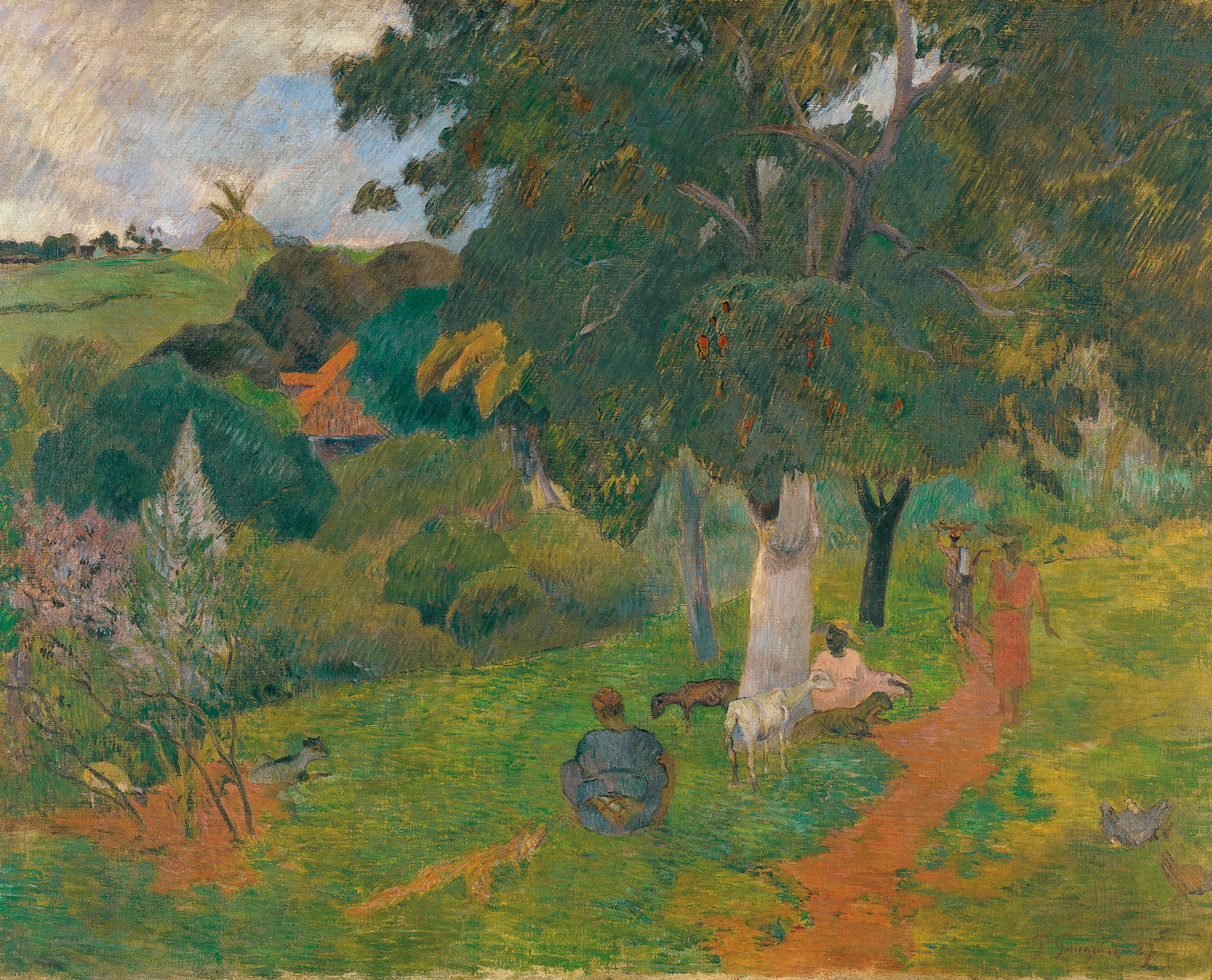 Reproduction du tableau « Allés et Venues, Martinique - Paul Gauguin » par Alpha Reproduction en peinture à l’huile