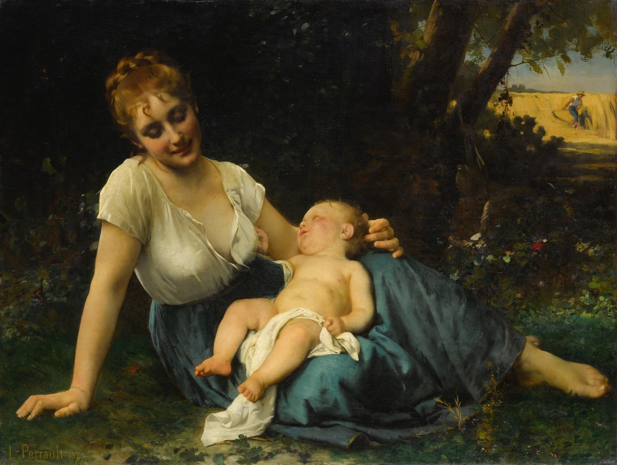 Un repos à l'ombre - Léon Perrault
