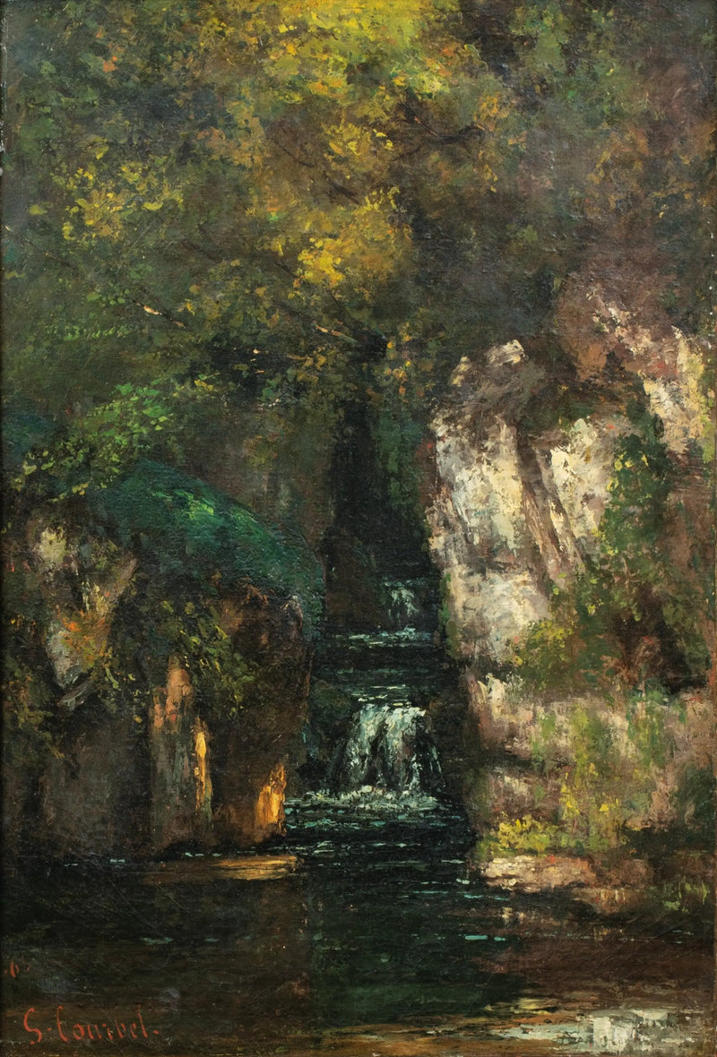 Ornans yakınlarında bir şelale - Gustave Courbet