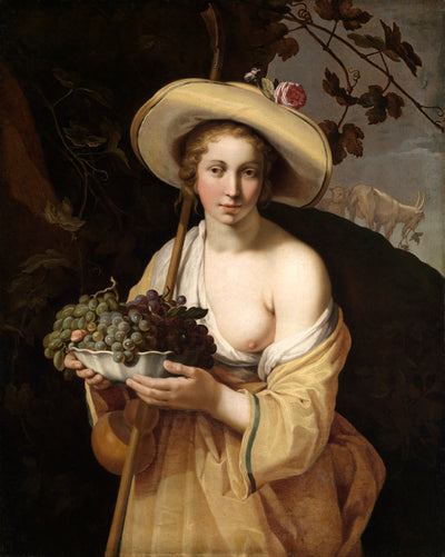 Bergère avec un bol de raisins - Abraham Bloemaert