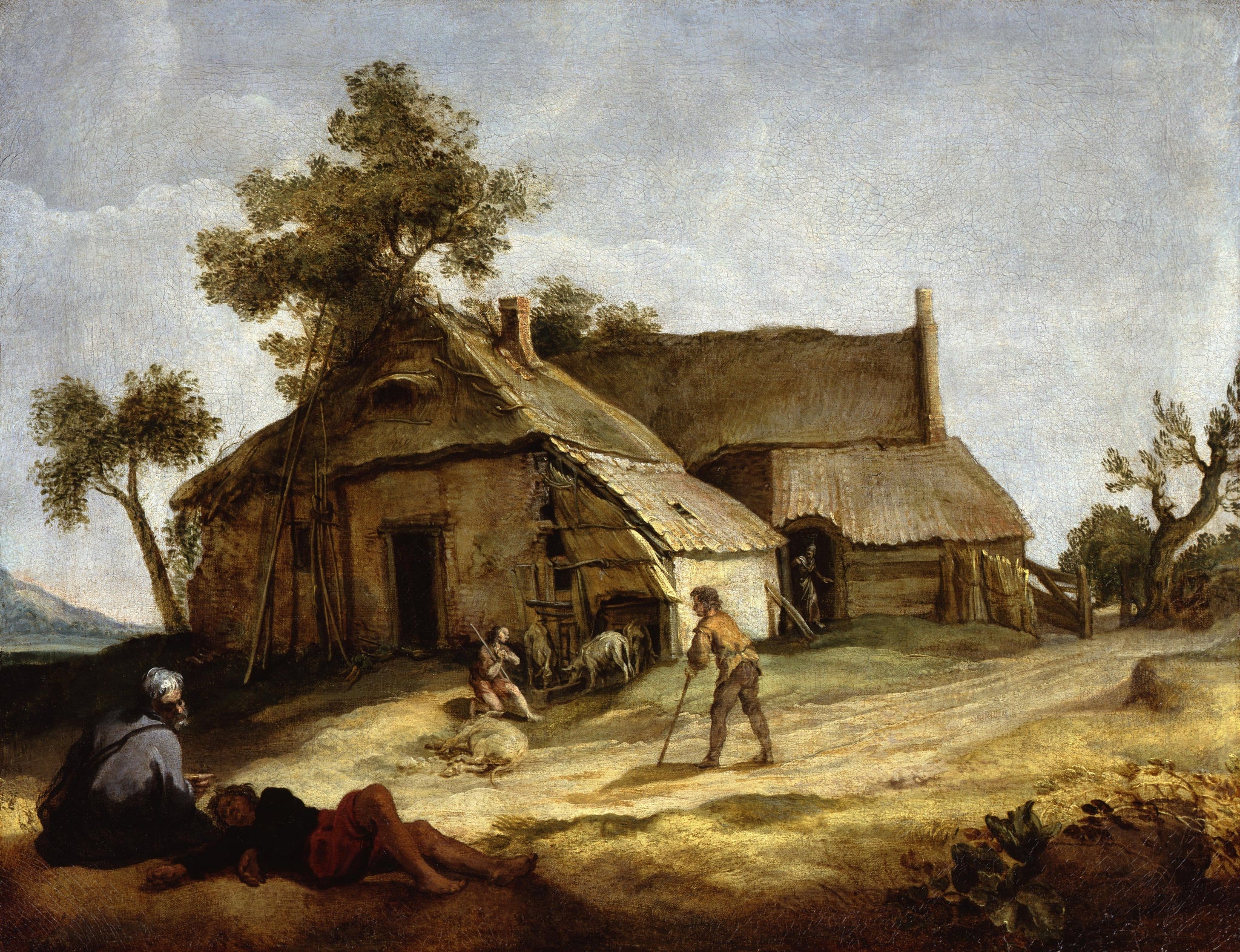 Ferme avec la parabole du fils prodigue - Abraham Bloemaert image 1 reproduction de peinture à l’huile