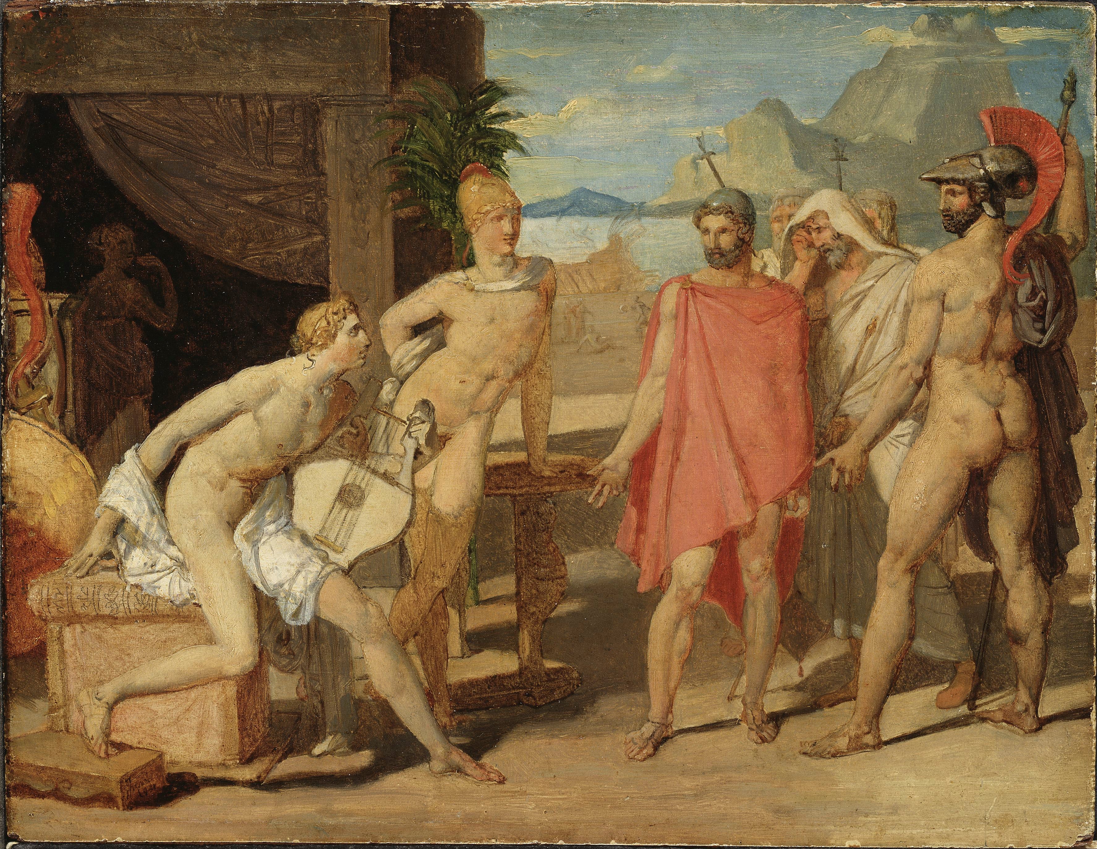 Agamemnon'un Elçilerini Kabul Eden Achille - Jean-Auguste-Dominique Ingres