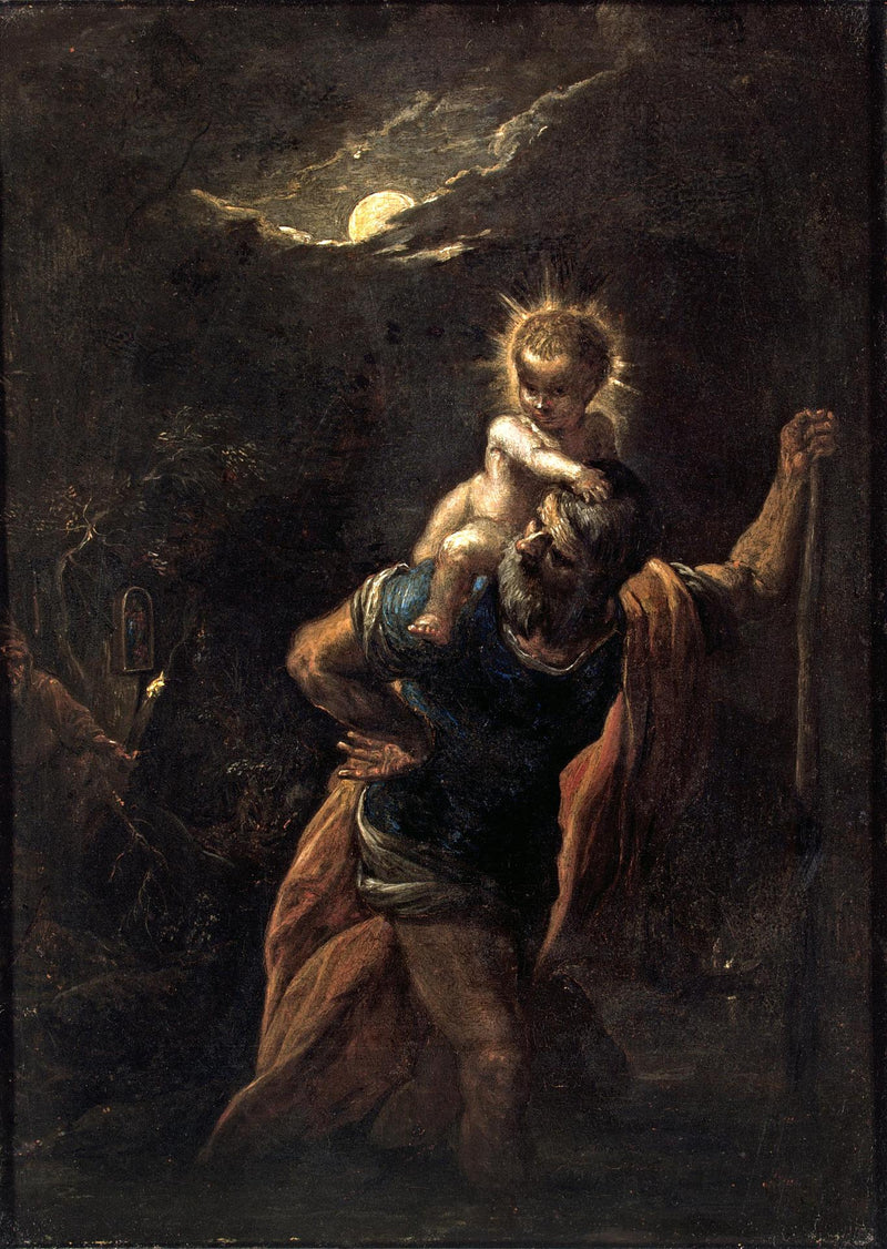 Saint Christophe - Adam Elsheimer