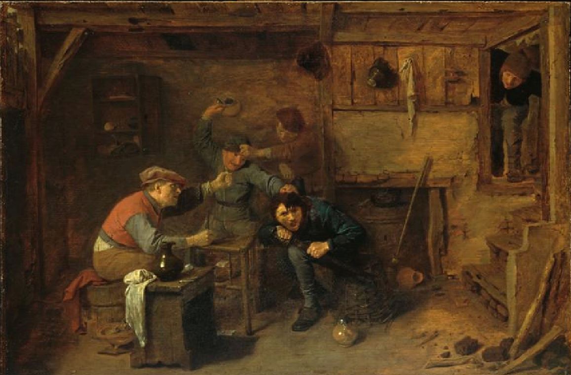 Joueurs de cartes se bagarrant - Adriaen Brouwer