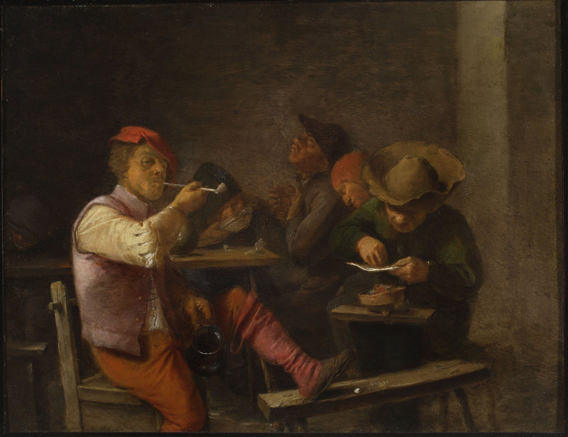 Paysan fumant du tabac dans une taverne - Adriaen Brouwer
