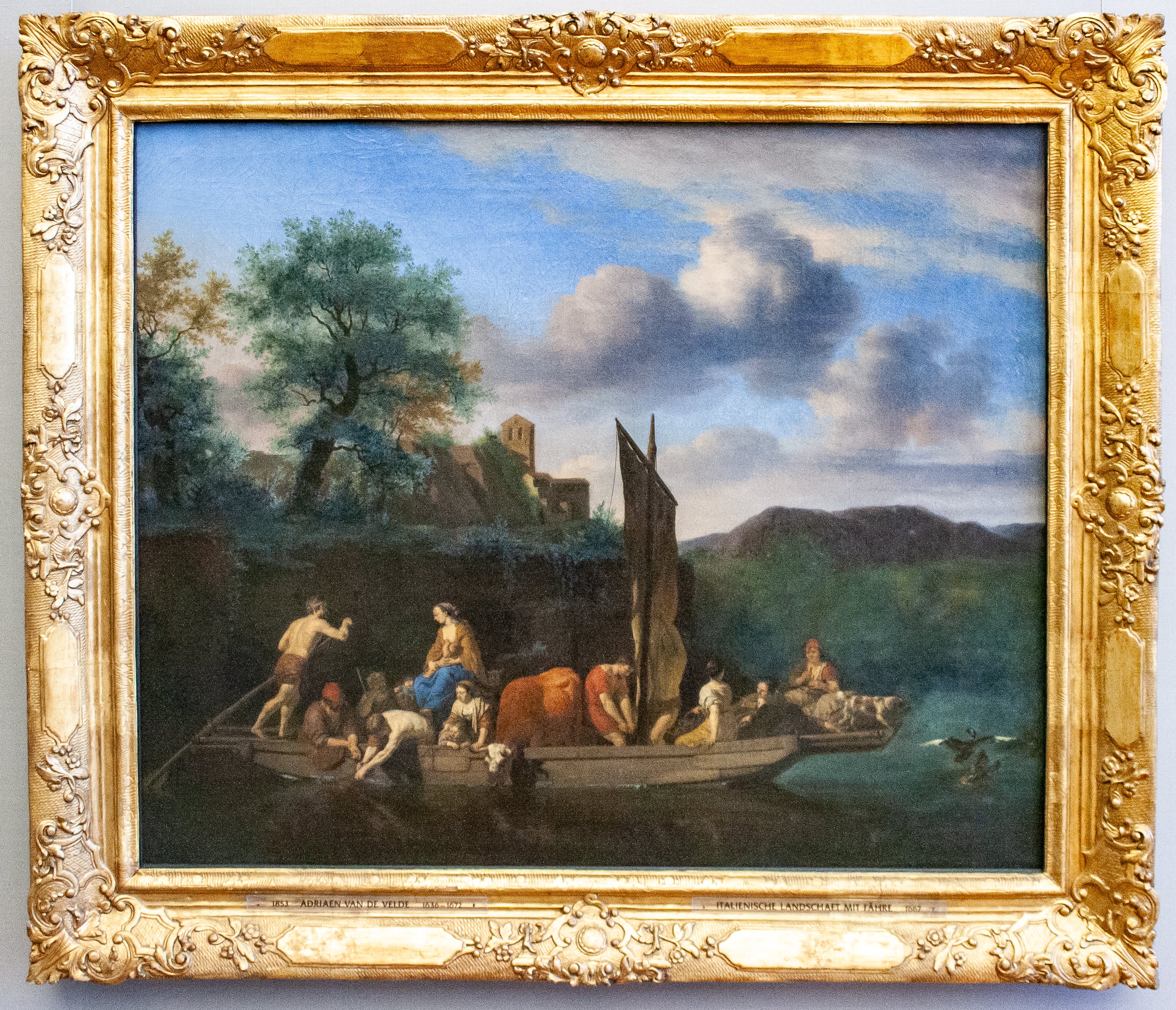 Italienische Landschaft mit Fähre - Adriaen van de Velde