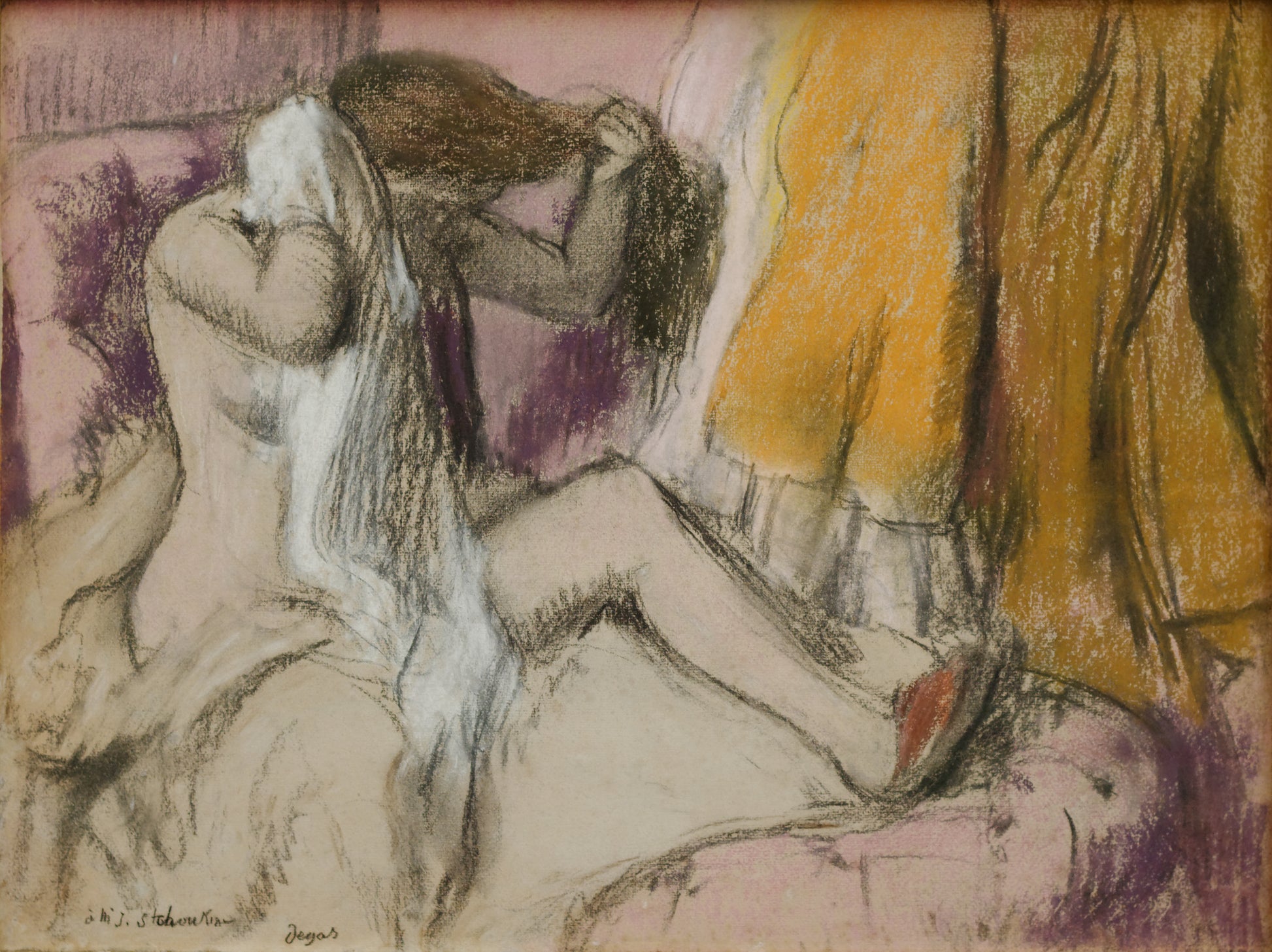 Reproduction du tableau « Après le bain - Edgar Degas » par Alpha Reproduction en peinture à l’huile