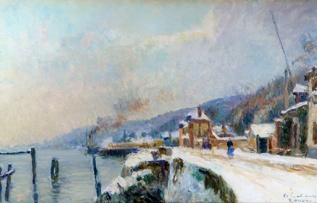 Un quai sur la Seine à Dieppedalle - Albert Lebourg