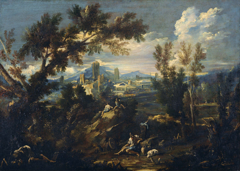 Paysage avec des bergers - Alessandro Magnasco