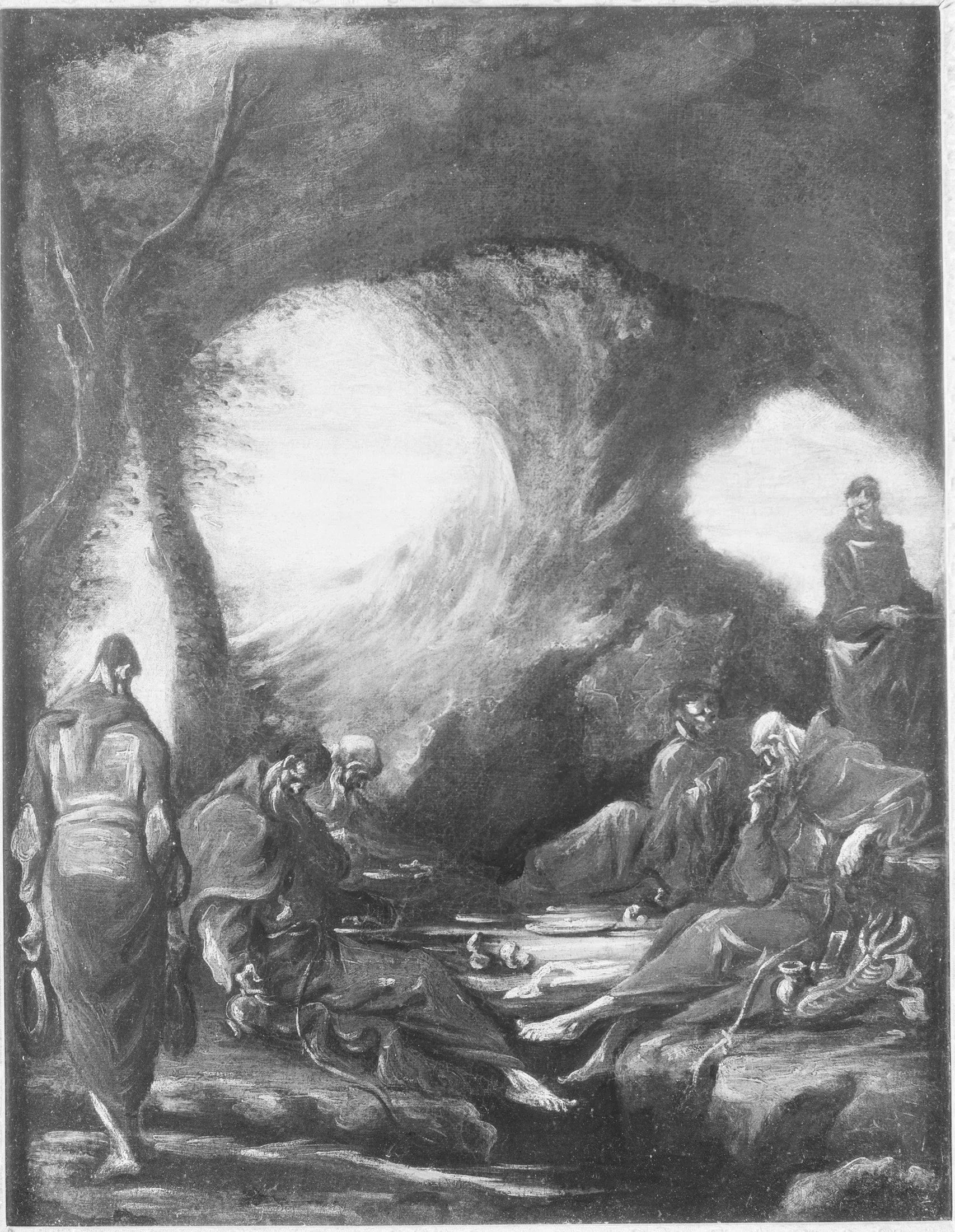 Des moines dans une grotte - Alessandro Magnasco image 1 tableau peint à l’huile sur toile