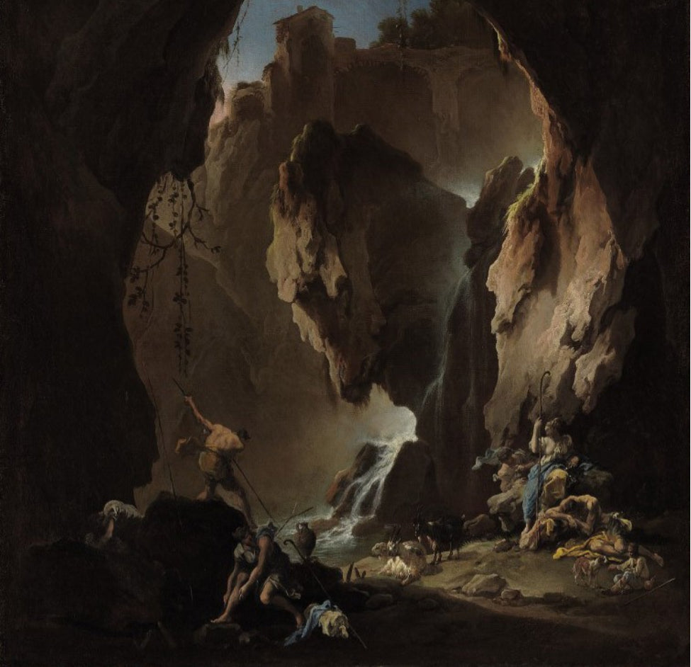 Des bergers dans une grotte - Alessandro Magnasco