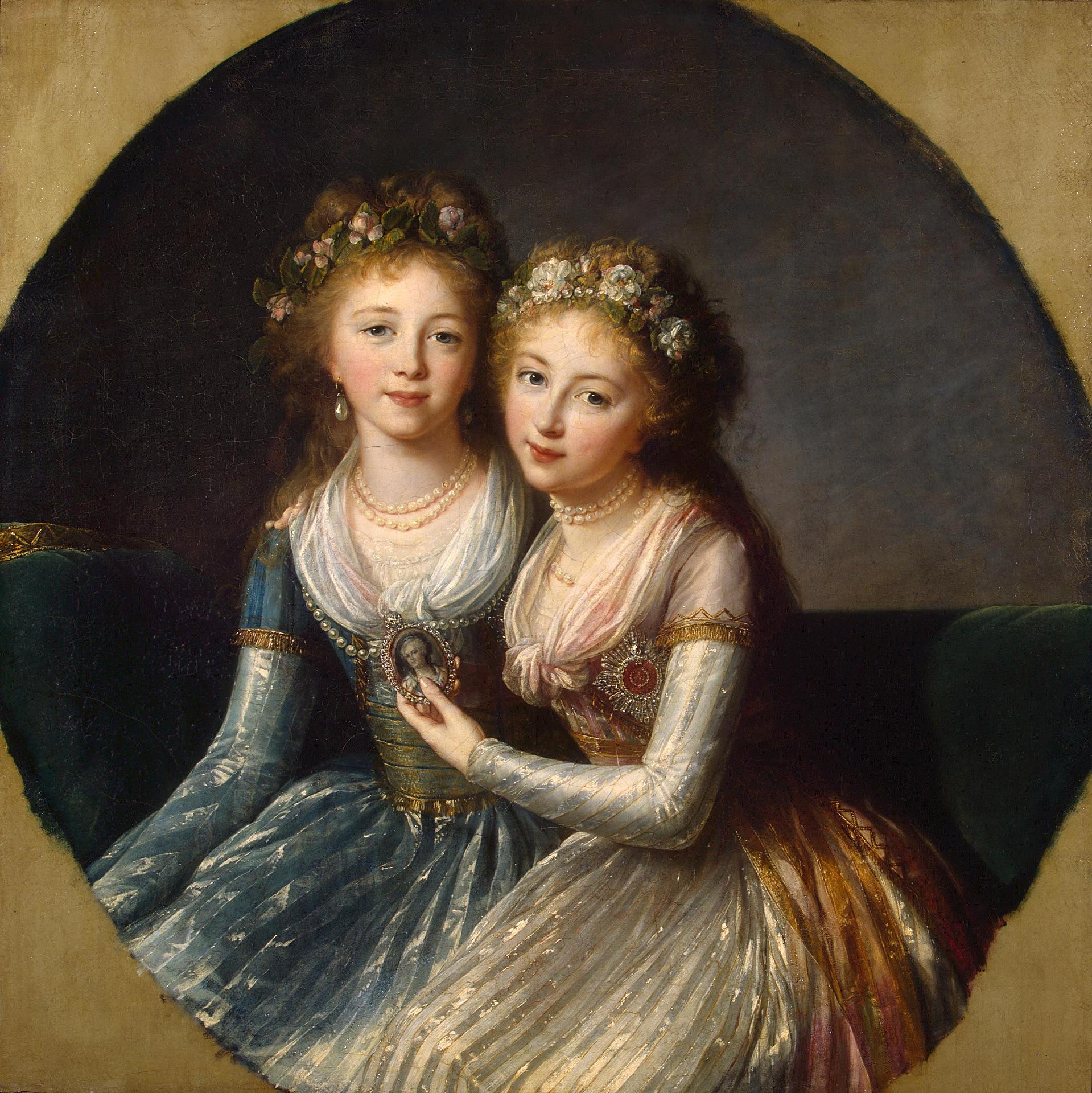 Portrait des filles de l'empereur Paul Ier - Élisabeth Vigée Le Brun