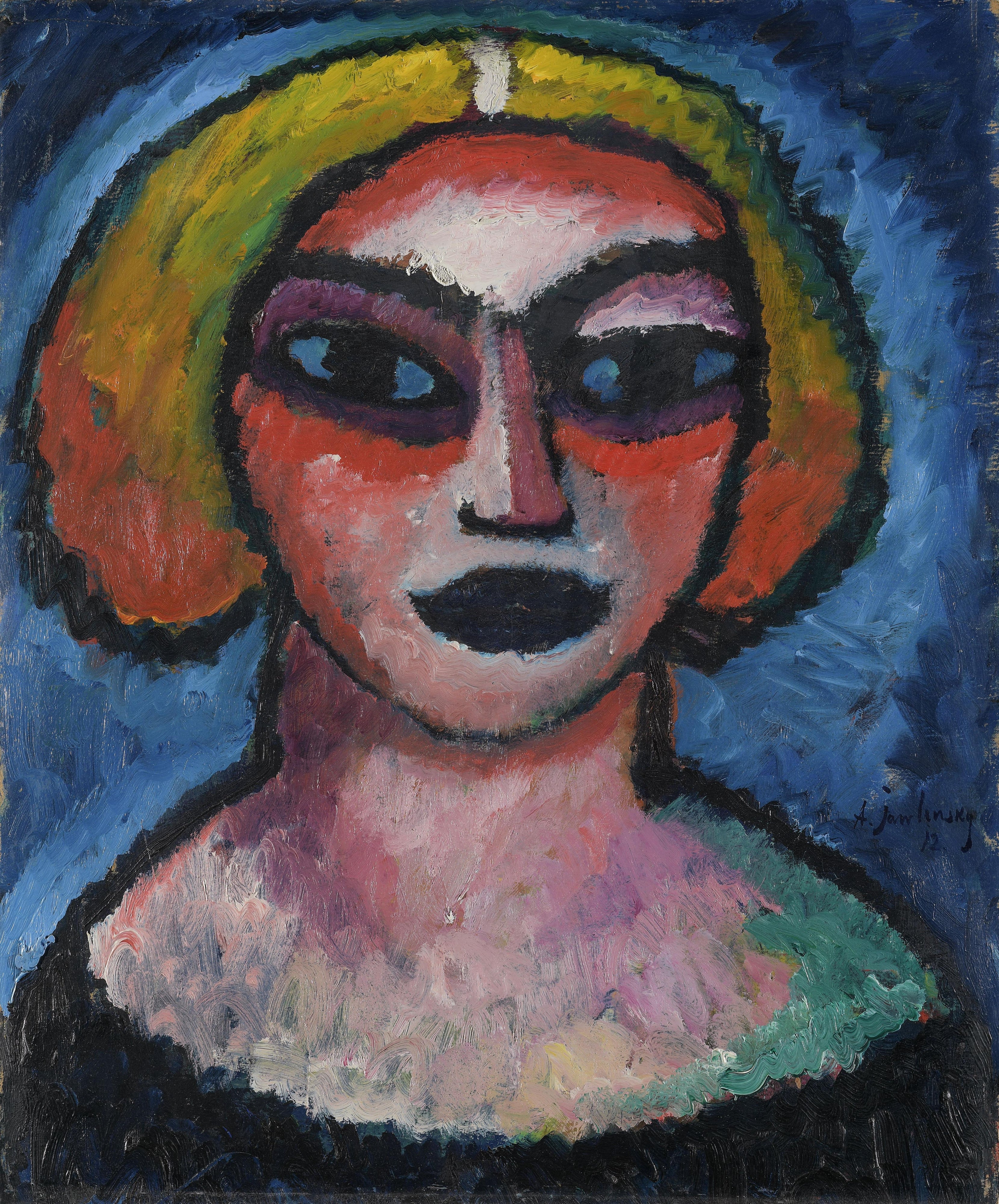Tête de femme Verso : Buste d'homme (vers 1910-1912) - Alexej von Jawlensky