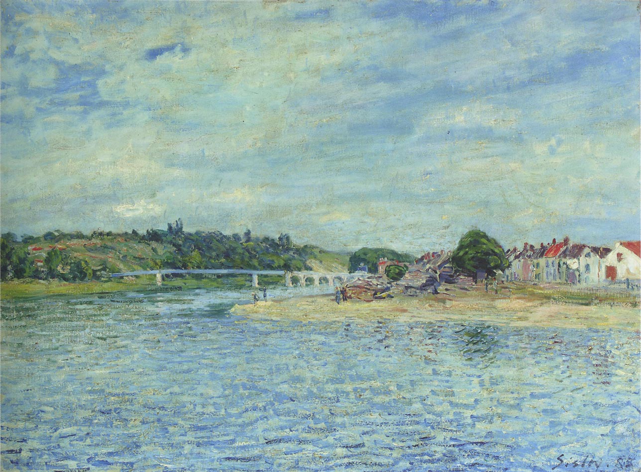 Reproduction du tableau « La Seine à Saint-Mammès - Alfred Sisley » par Alpha Reproduction en peinture à l’huile