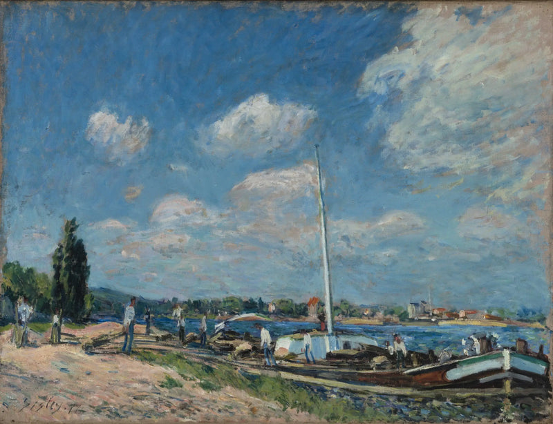 Billancourt'ta Barge Boşaltma - Alfred Sisley