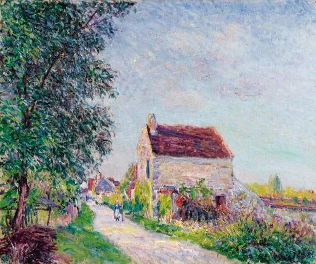 Reproduction du tableau « Le village des Sablons - Alfred Sisley » par Alpha Reproduction en peinture à l’huile