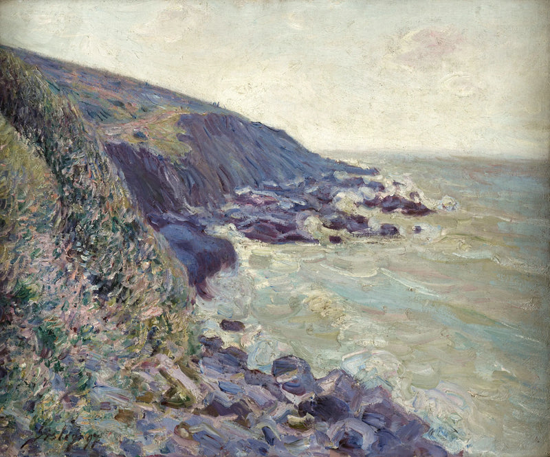 Langland Koyu'nda Güneybatı Rüzgarı, Sabah Etkisi - Alfred Sisley