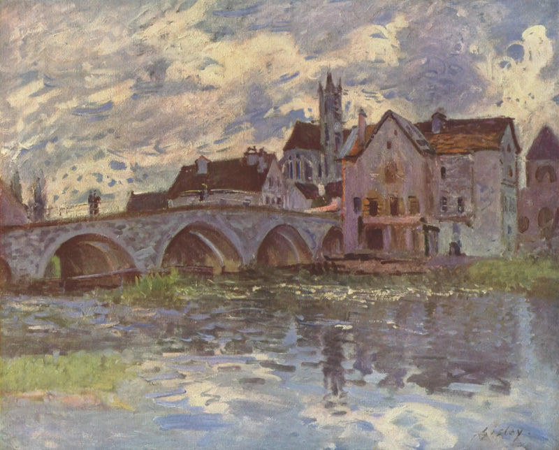 Moret Köprüsü, fırtına etkisi - Alfred Sisley
