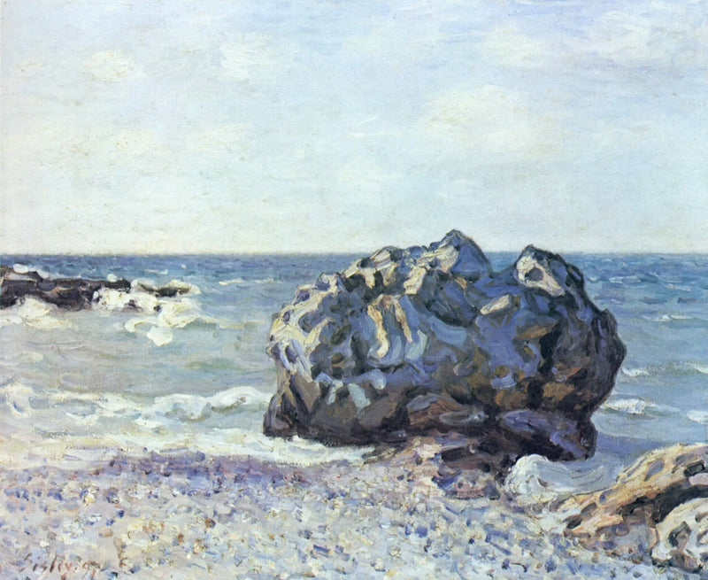 Langland Koyu, Storr's Kayası, Sabah - Alfred Sisley