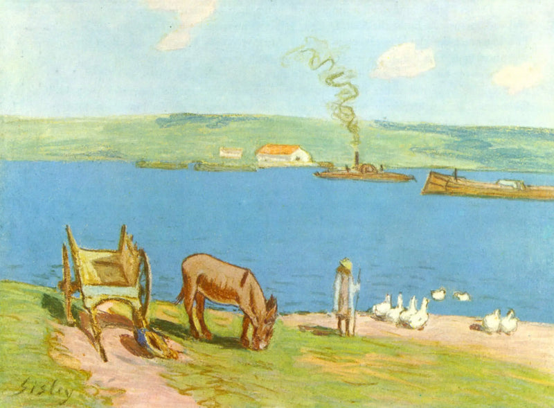 nehir kenarı - Alfred Sisley
