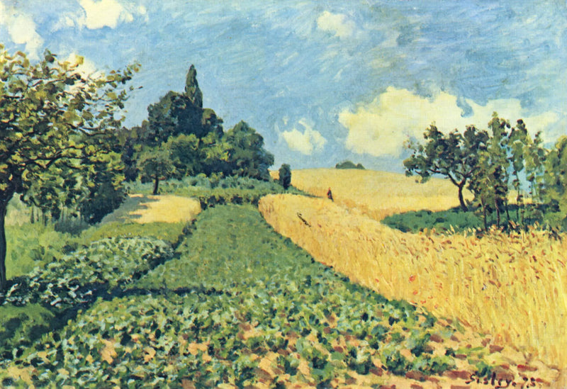 Argenteuil Yükseklerinde Buğday Tarlaları - Alfred Sisley
