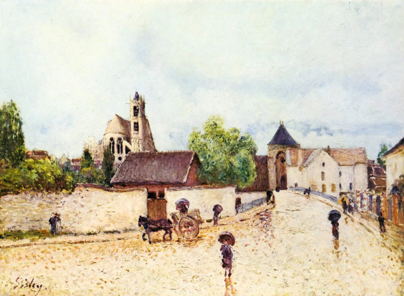 Moret-sur-Loing Yağmur Altında - Alfred Sisley