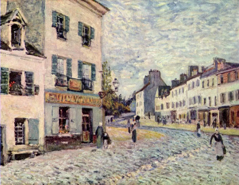 Marly'de Bir Sokak - Alfred Sisley