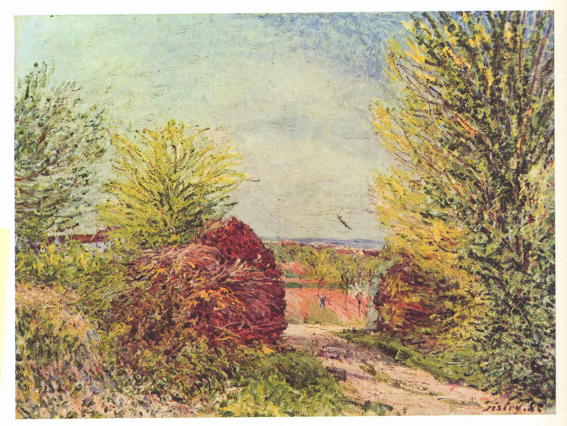 Veneux-Nadon'da Bahar Yolu - Alfred Sisley