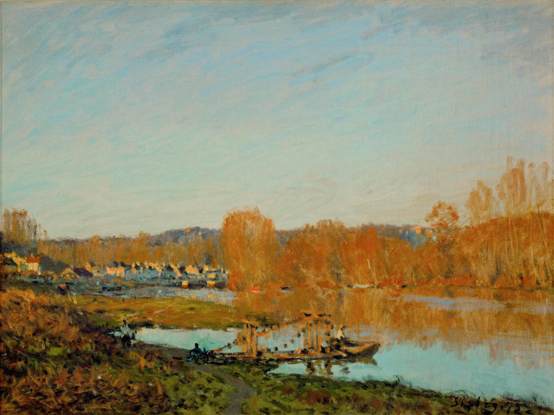 Sonbahar - Seine Nehri Kenarında Bougival - Alfred Sisley