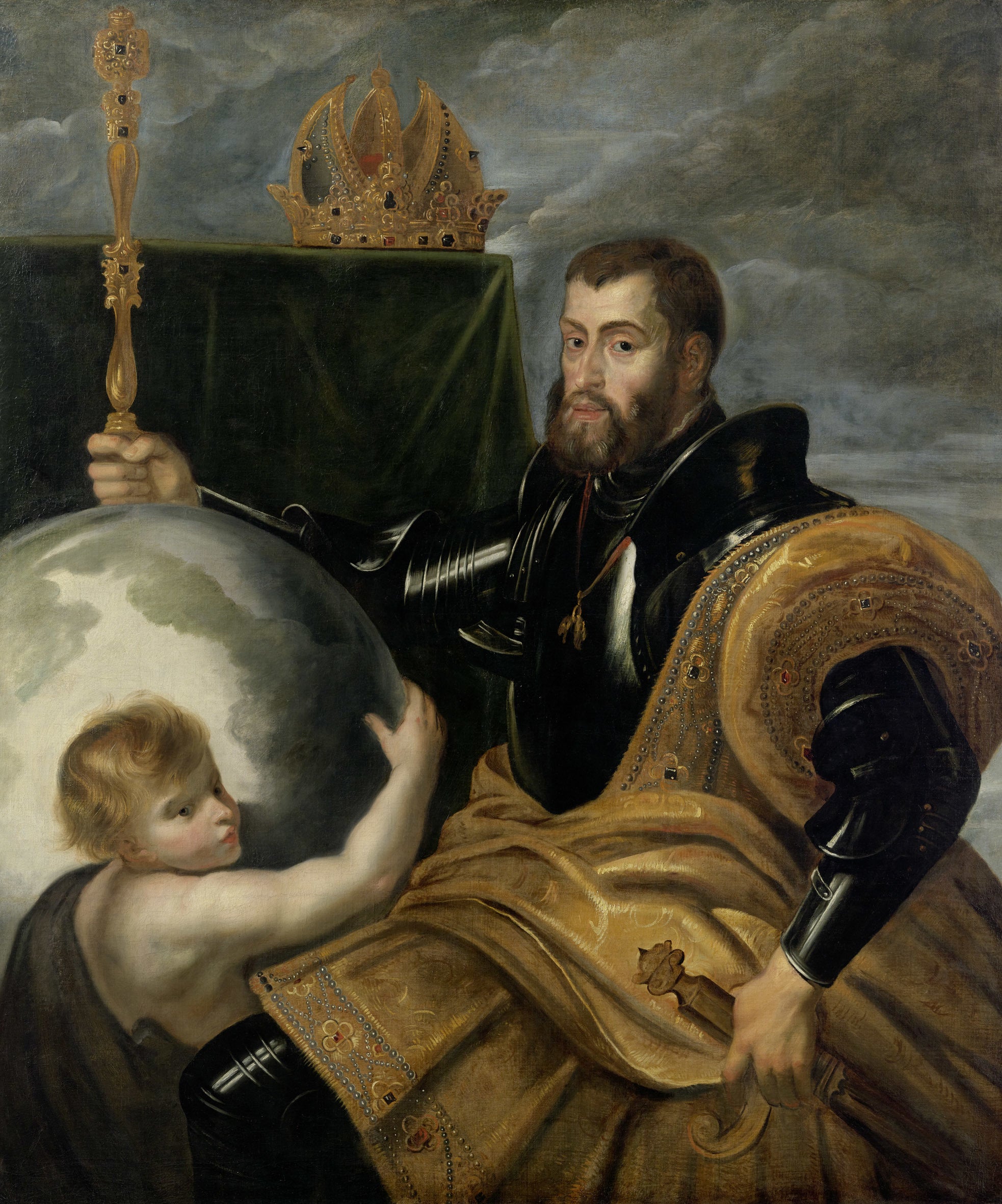 Geniş krallıkların hükümdarı olarak İmparator Charles'a dair Alegori - Peter Paul Rubens