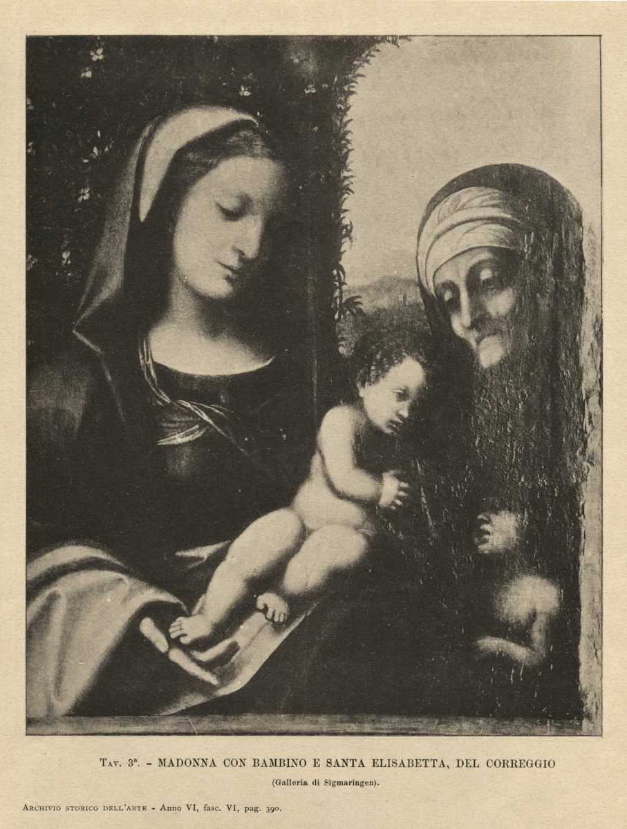 Vierge à l'Enfant entre sainte Élisabeth et saint Jean-Baptiste - Antonio da Correggio