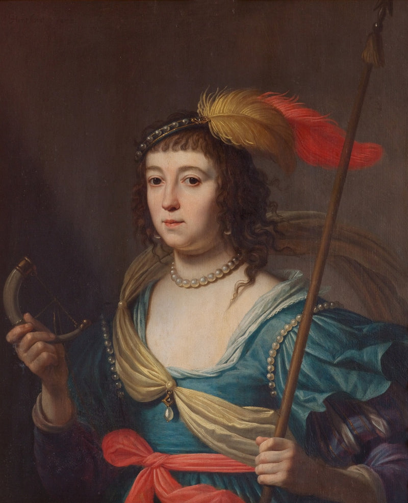 Amalia von Solms Diana rolünde - Gerrit van Honthorst