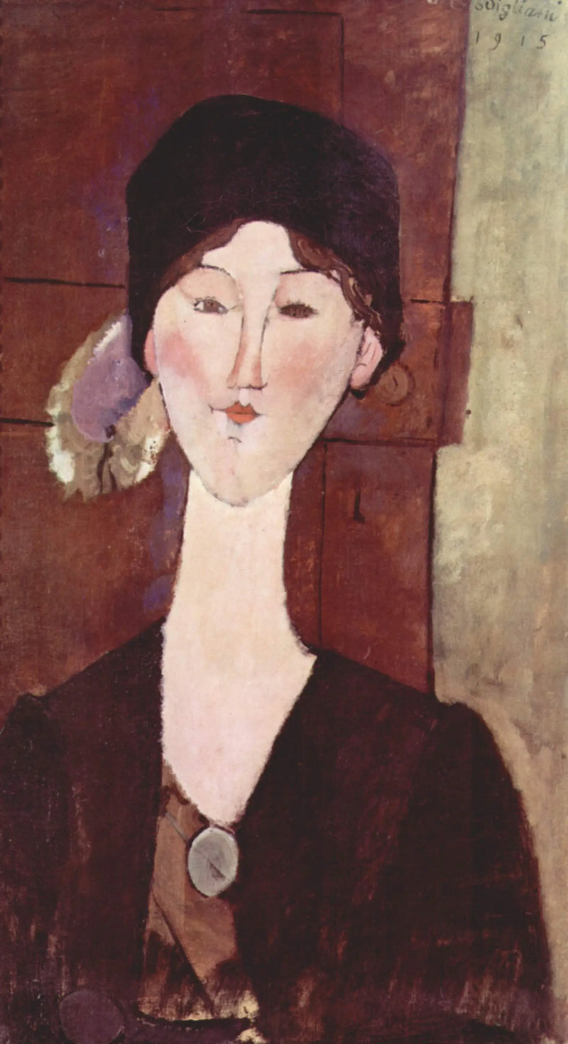 Beatrice Hastings bir kapının önünde - Amedeo Modigliani