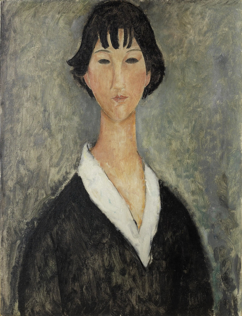 Siyah saçlı genç kız - Amedeo Modigliani