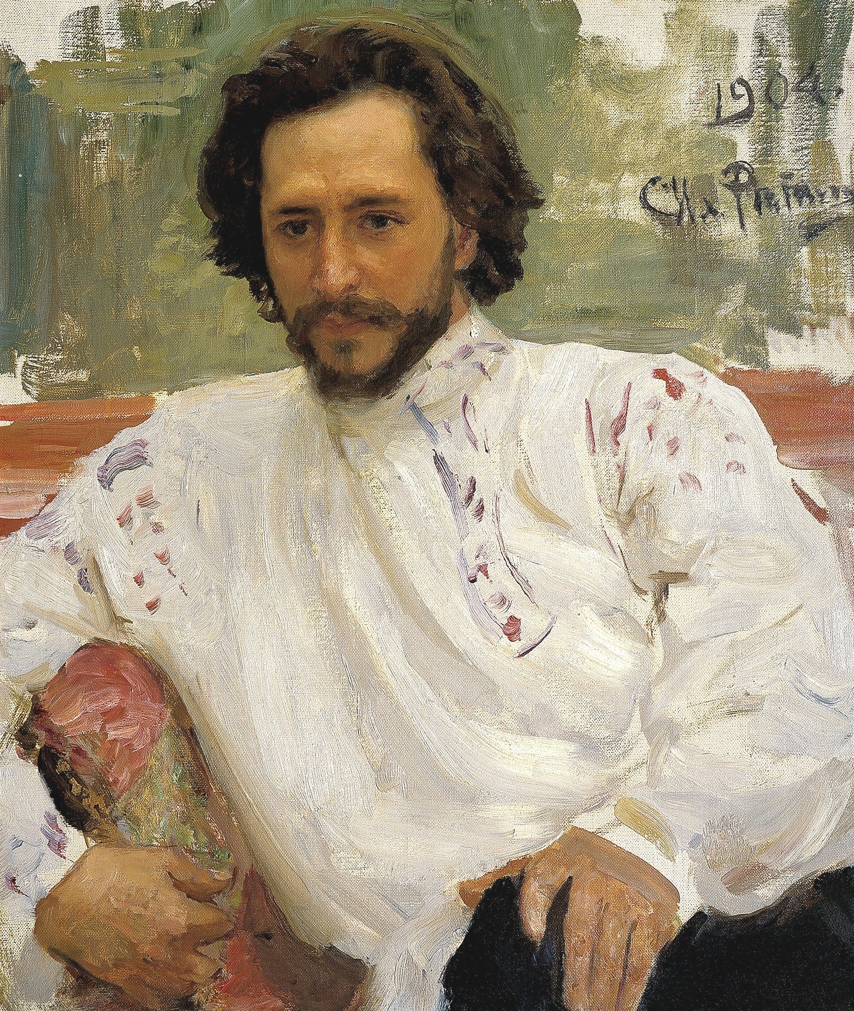 Portrait de l'écrivain Léonid Nikolaïevitch Andreïev. - Ilya Repin