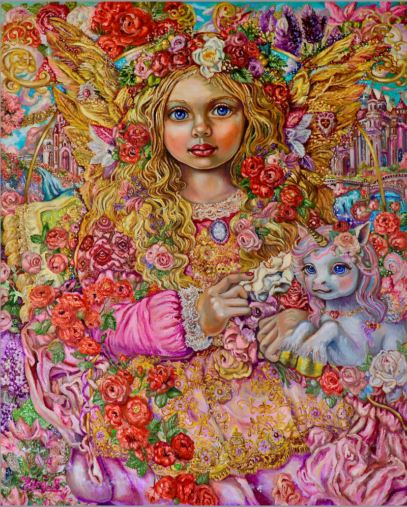 Mayıs ve Haziran için gül ve lavanta meleği - Yumi Sugai