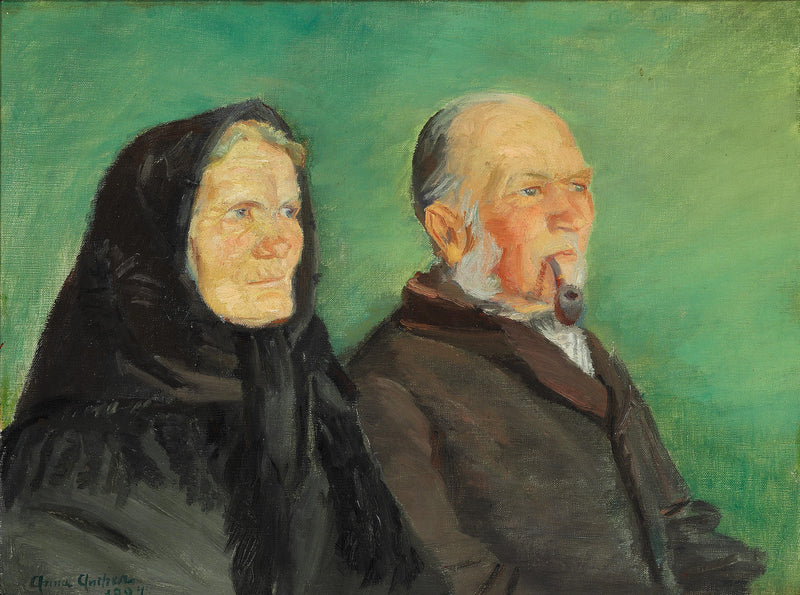 Altın Yıl Dönümünü Kutlayan Bir Skagen Çifti, Yeşillikler Arasında. - Anna Ancher