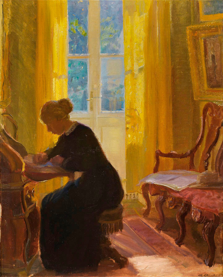 Helga Ancher yazıyor. - Anna Ancher