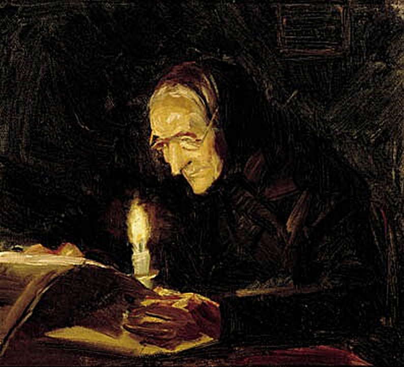Annem mum ışığında. - Anna Ancher