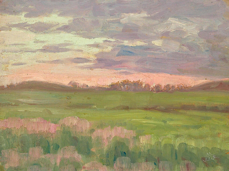 Bir sabah çayırda. - Anna Ancher