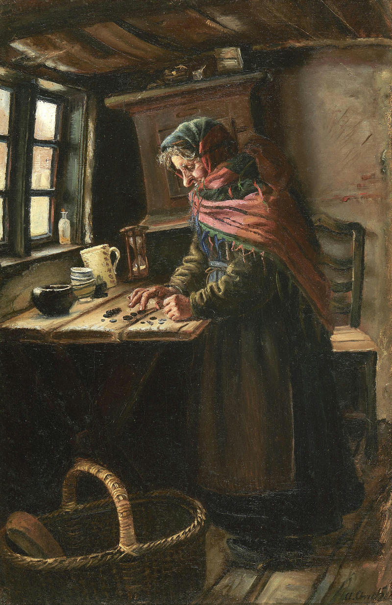Stine Bollerhus, ekmek satarak kazandığı parayı sayar. Ve tekrar yapar. - Anna Ancher